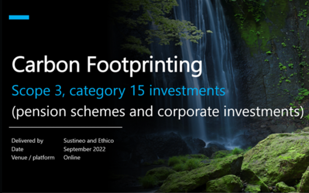 How to Incorporate Emissions from Pensions & Investments under Scope 3